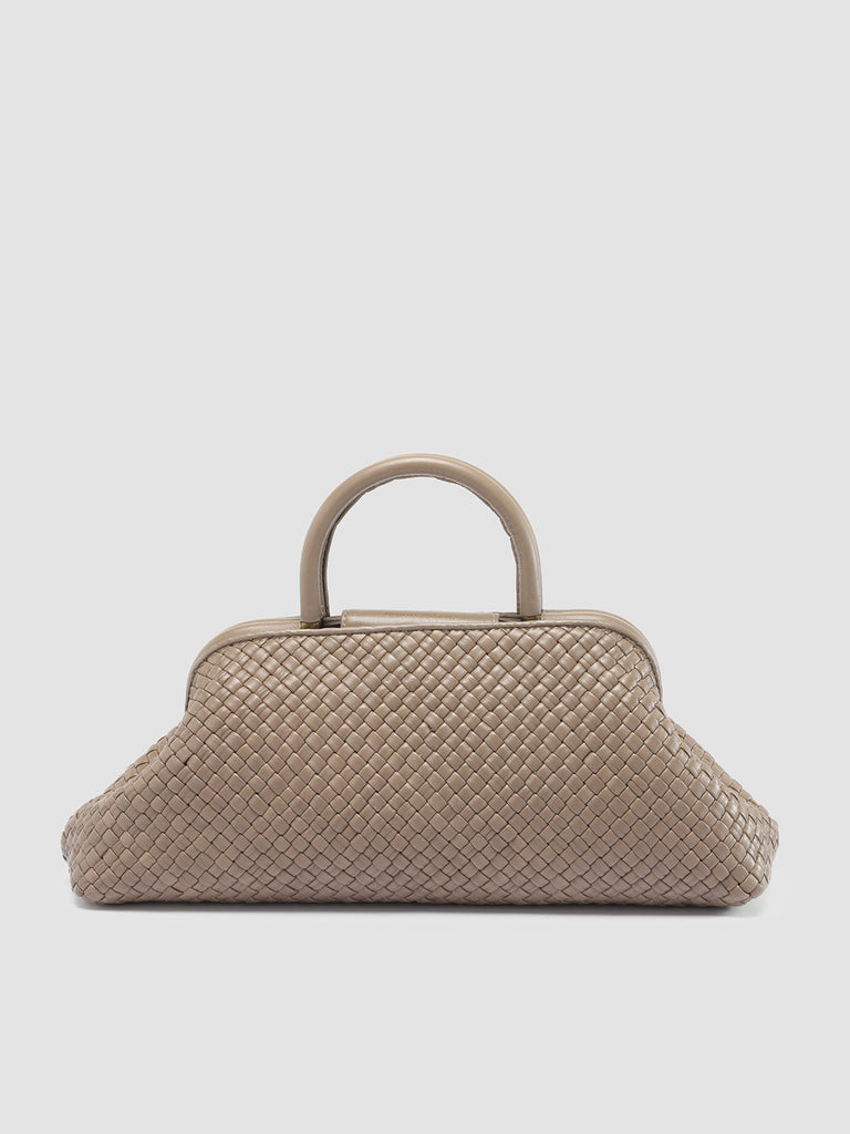 HELEN 21 - Taupe Leather Handle Bag