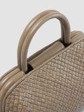 HELEN 21 - Taupe Leather Handle Bag