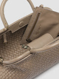 HELEN 21 - Taupe Leather Handle Bag