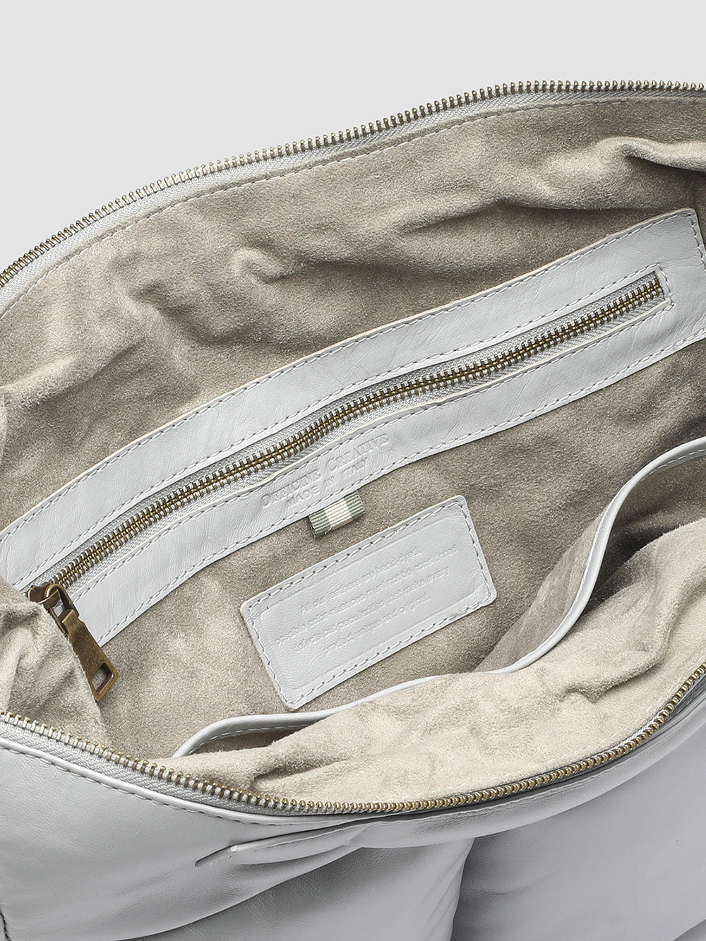 HELMET 037 - Grey Leather Weekend Bag