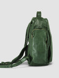 HELMET 042 - Green Leather Backpack