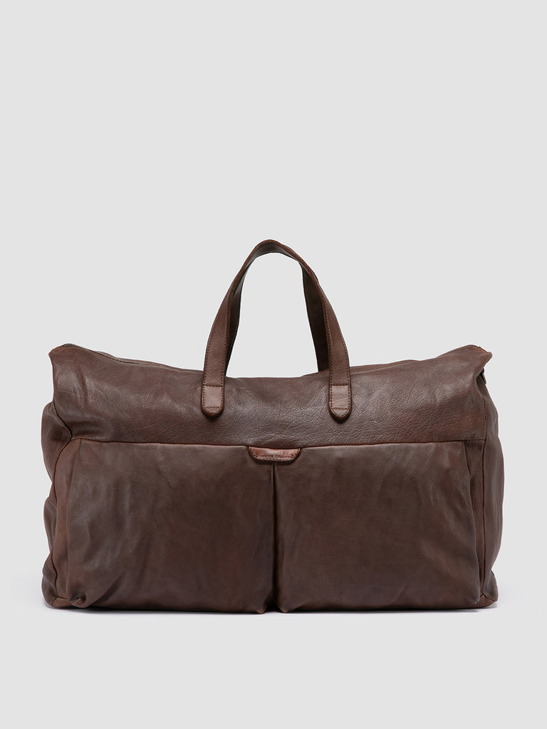 HELMET 043 - Brown Leather Weekend Bag