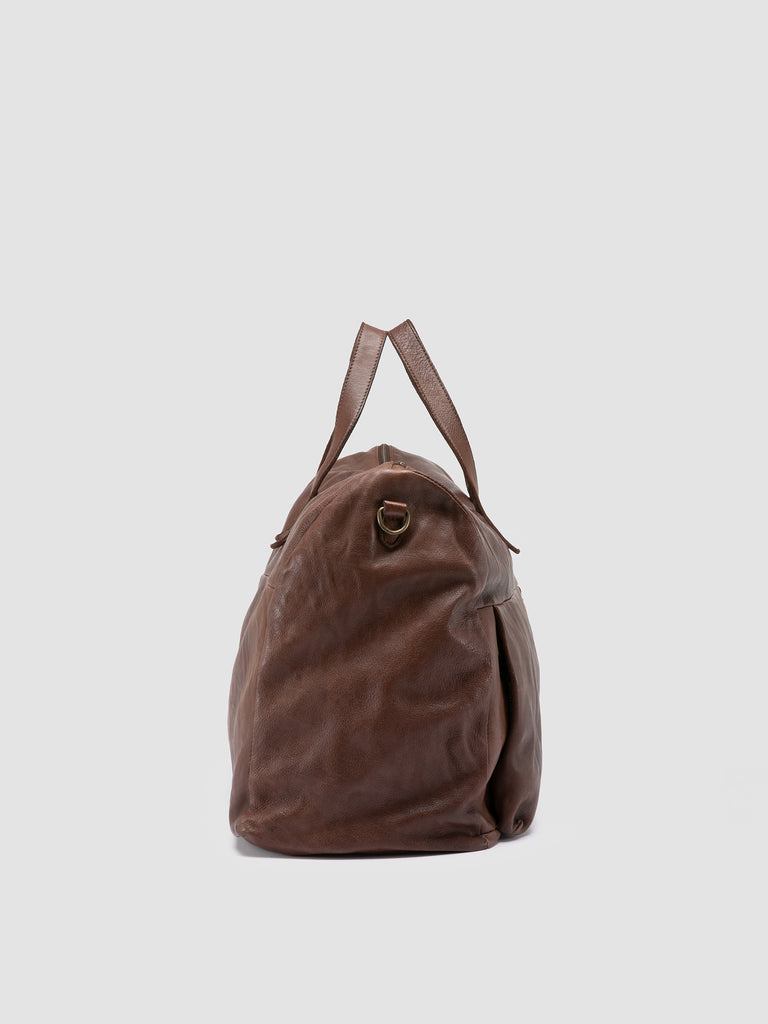 HELMET 043 - Brown Leather Weekend Bag