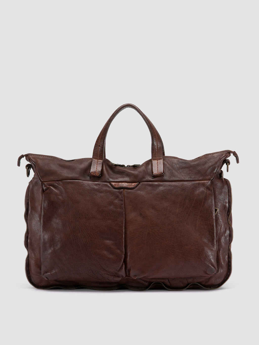 HELMET 046 - Brown Leather Briefcase Officine Creative - 1