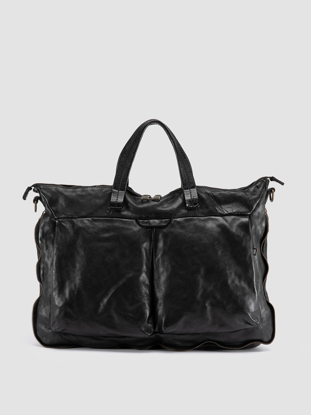 HELMET 046 - Black Leather Briefcase Officine Creative - 1
