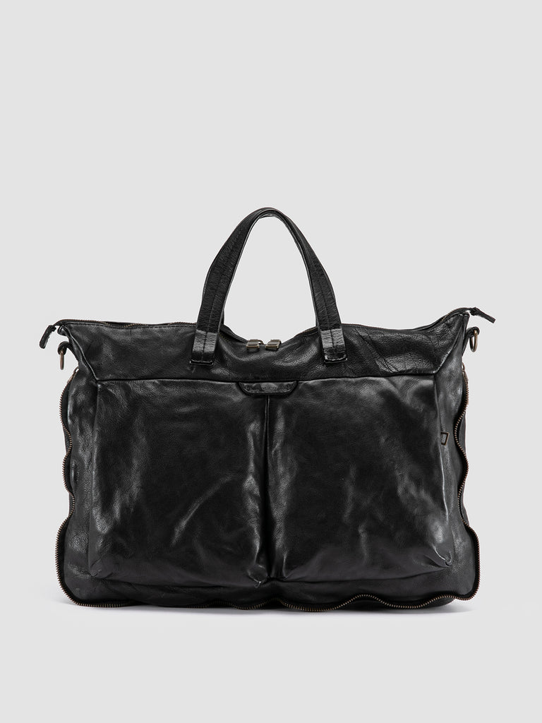 HELMET 046 - Black Leather Briefcase