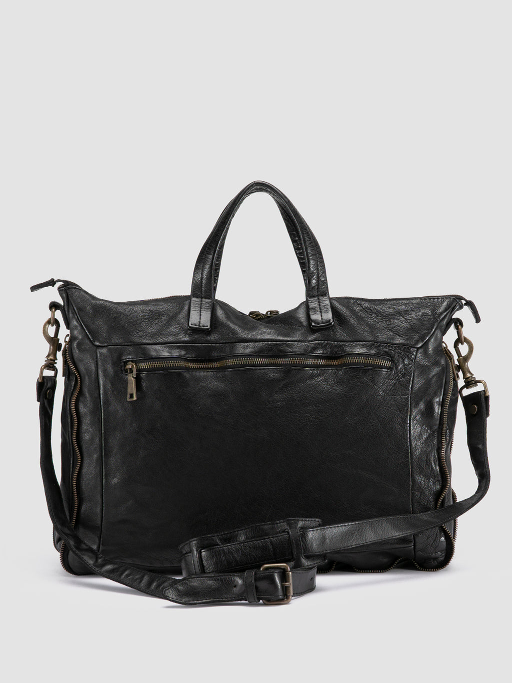 HELMET 046 - Black Leather Briefcase Officine Creative - 4