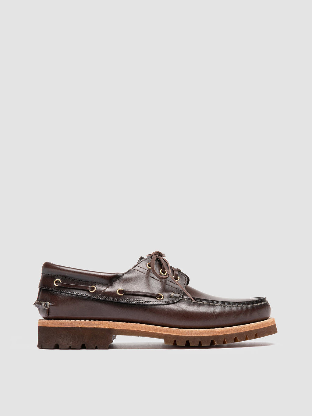 HERITAGE FLEXI 001 - Brown Leather Boat Shoes