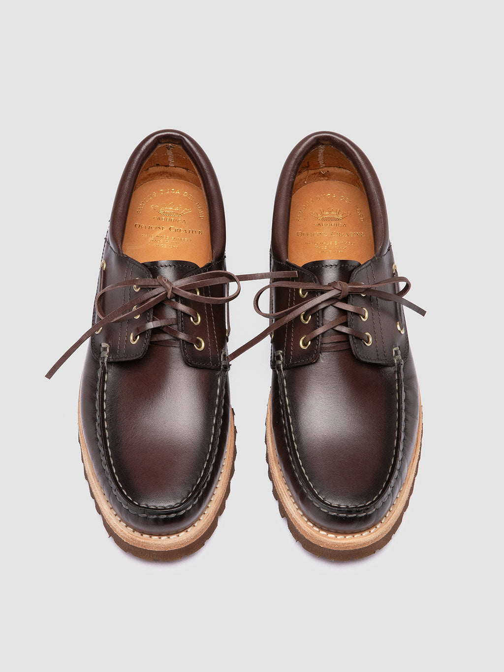 HERITAGE FLEXI 001 - Brown Leather Boat Shoes