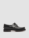 HERITAGE FLEXI 001 - Black Leather Boat Shoes