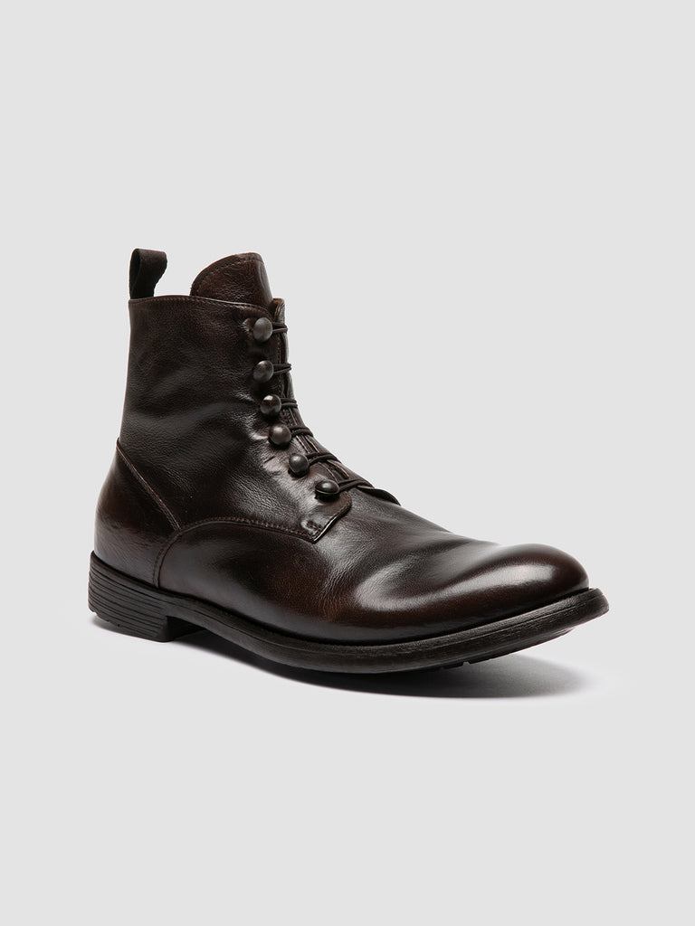 HIVE 051 - Brown Leather Zipped Boots