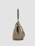 HOLES WOVEN 05 - Taupe Leather Handle Bag