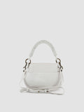 HOLES WOVEN 06 - White Leather Handle Bag