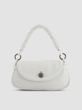 HOLES WOVEN 07 - White Leather Handle Bag