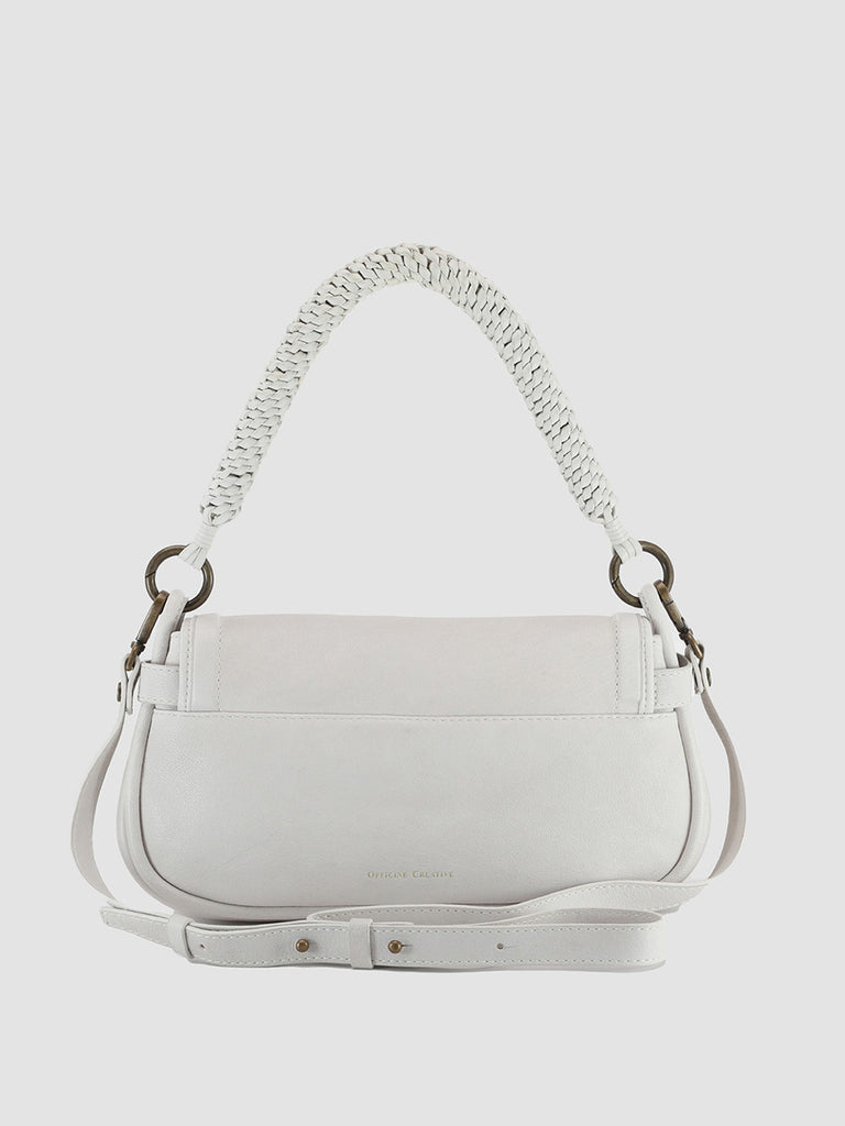 HOLES WOVEN 07 - White Leather Handle Bag