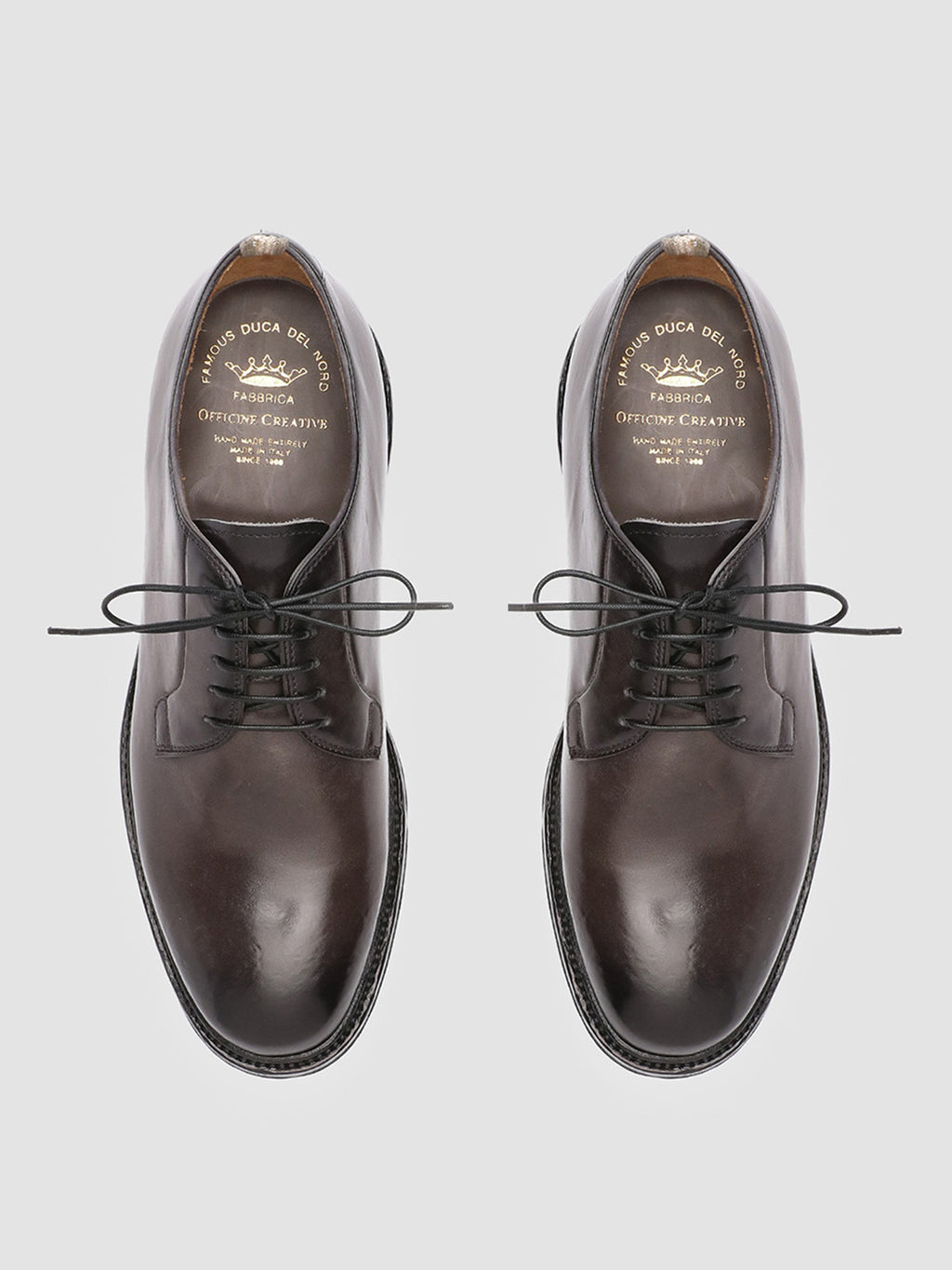 HOPKINS 003 - Grey Leather Derby Shoes