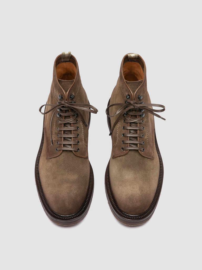 HOPKINS FLEXI 203 - Taupe Suede Lace-up Boots