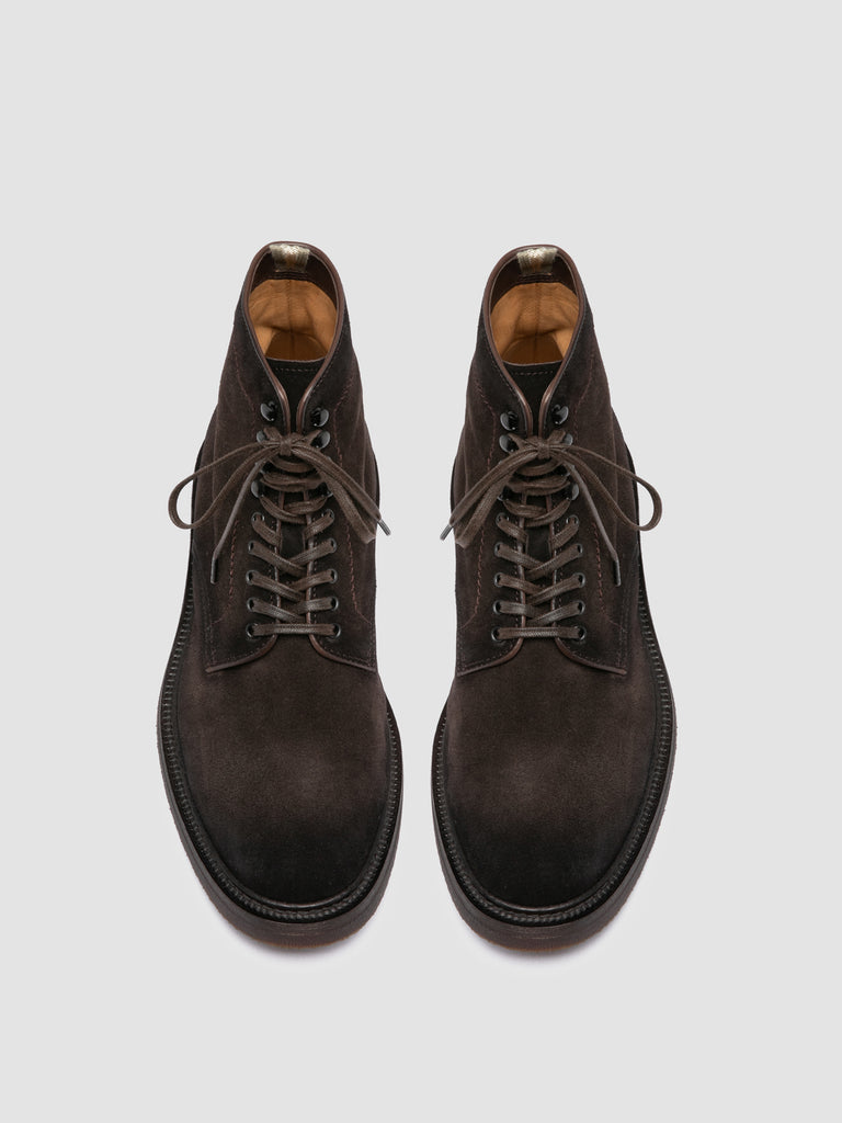 HOPKINS FLEXI 203 - Brown Suede Lace-up Boots
