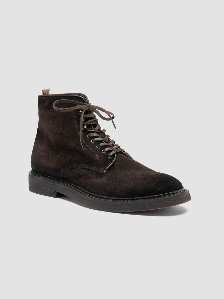 HOPKINS FLEXI 203 - Brown Suede Lace-up Boots