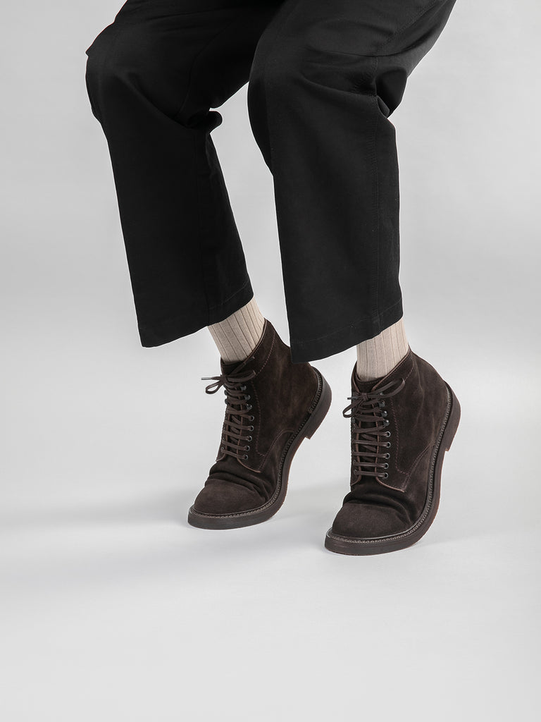 HOPKINS FLEXI 203 - Brown Suede Lace-up Boots Men Officine Creative - 1
