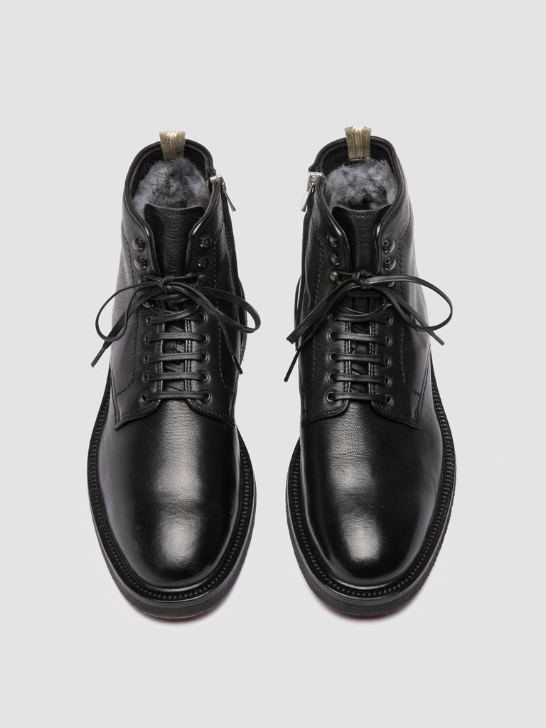 HOPKINS FLEXI 206 - Black Leather Lace-up Boots