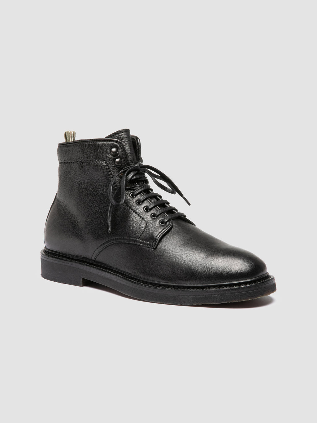 HOPKINS FLEXI 206 - Black Leather Lace-up Boots