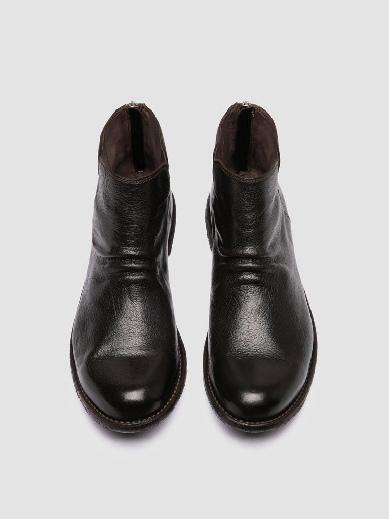 IDEAL 020 - Brown Leather Zipped Boots