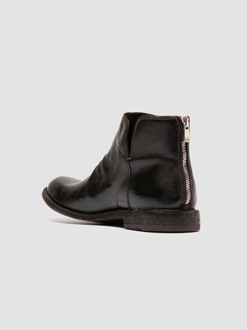 IDEAL 020 - Brown Leather Zipped Boots