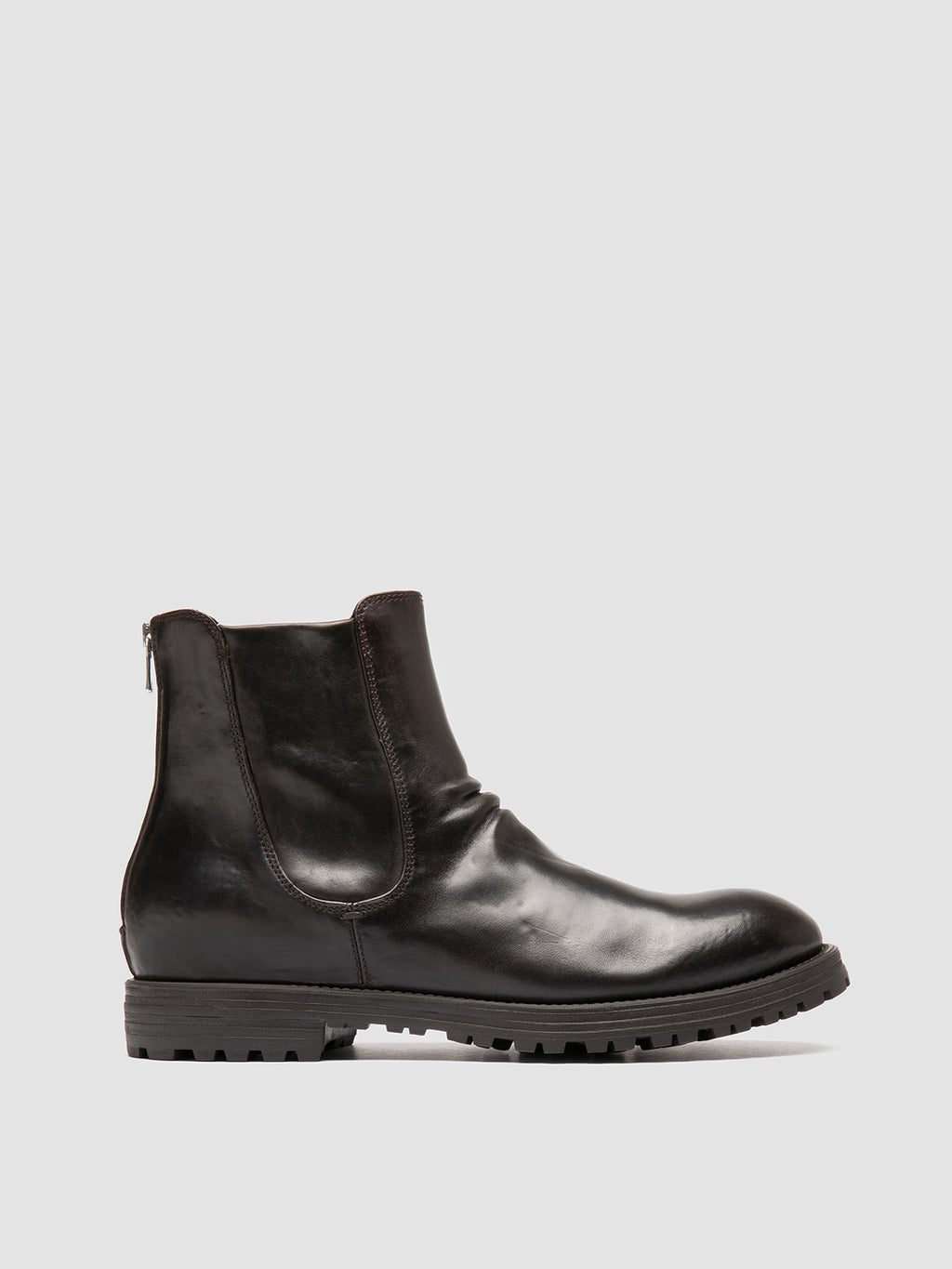 ISSEY RUBBER 008 - Brown Leather Zipped Boots