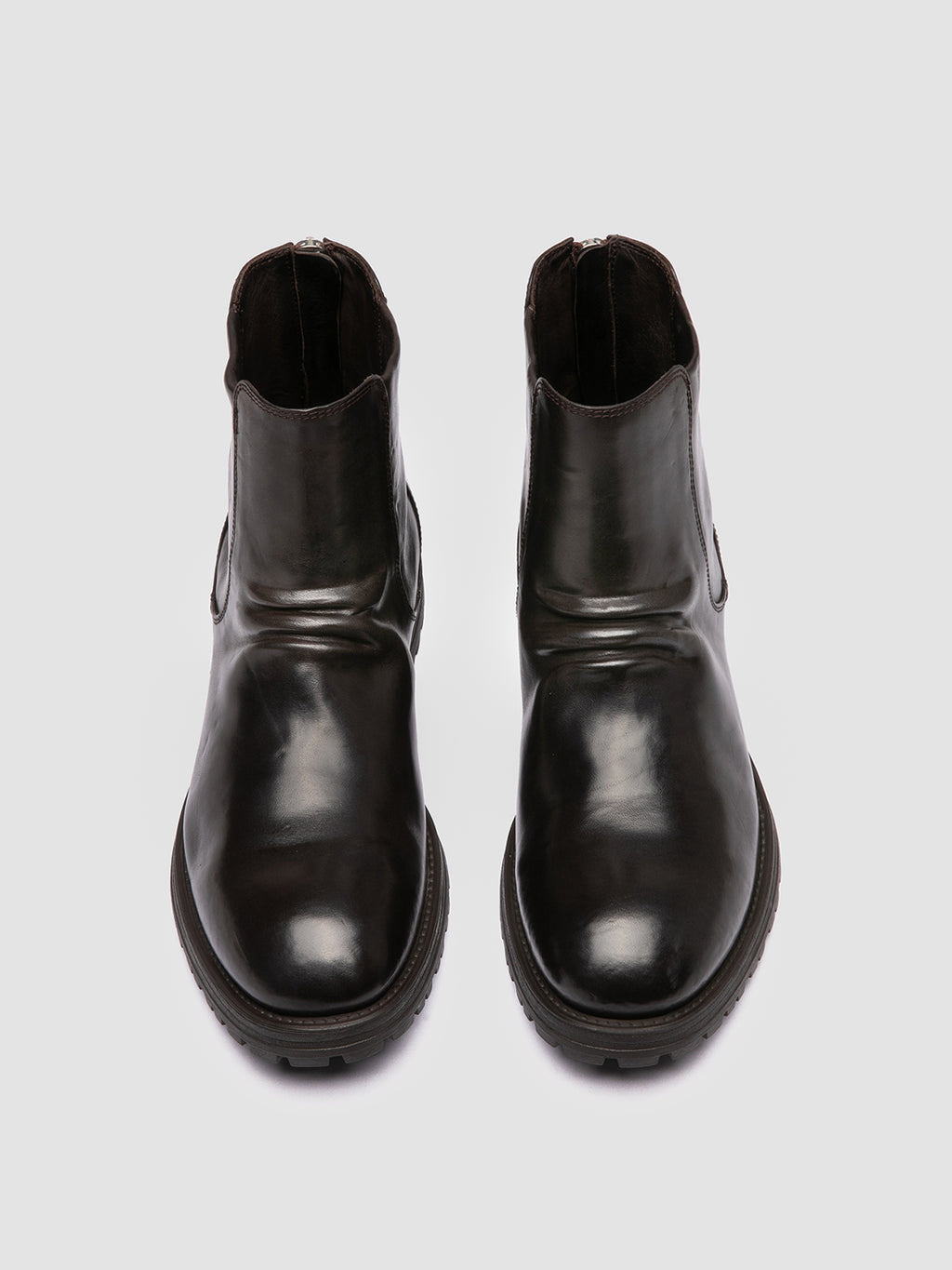 ISSEY RUBBER 008 - Brown Leather Zipped Boots