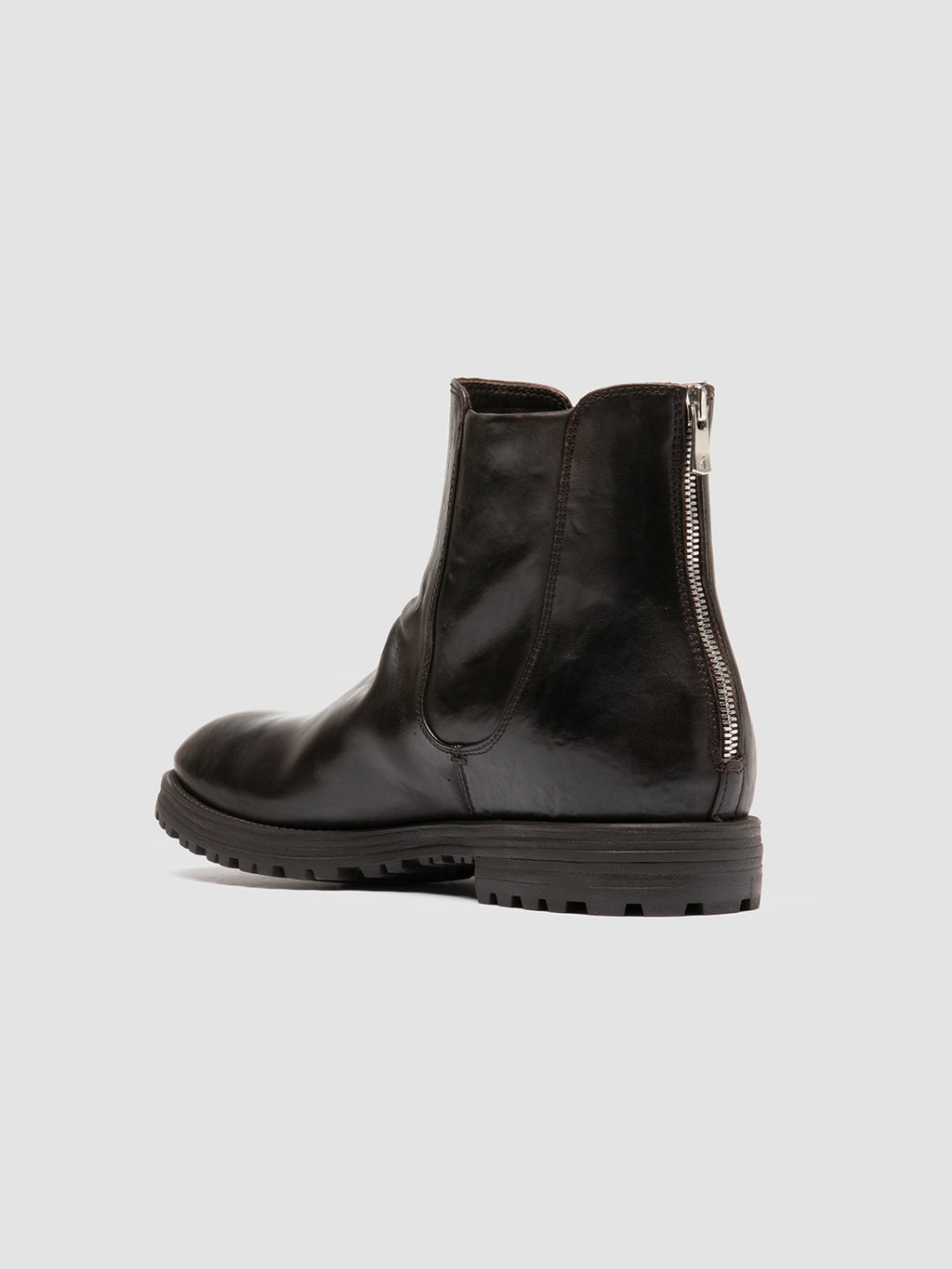 ISSEY RUBBER 008 - Brown Leather Zipped Boots