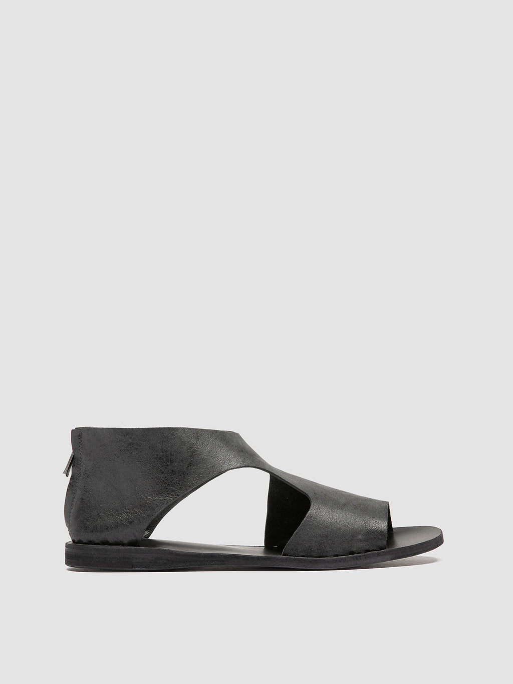 ITACA 047 - Black Leather Sandals - image 1,side view