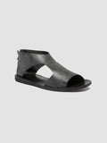 ITACA 047 - Black Leather Sandals - thumb image 3,side view