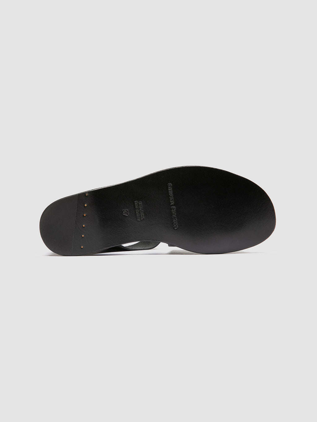 ITACA 047 - Black Leather Sandals - image 5,side view