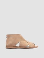 ITACA 052 - beige Peep-Toe-Sandalen aus Wildleder