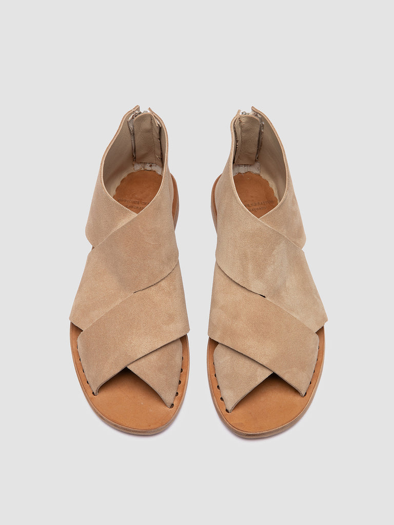 ITACA 052 - Beige Suede Peep Toe Sandals