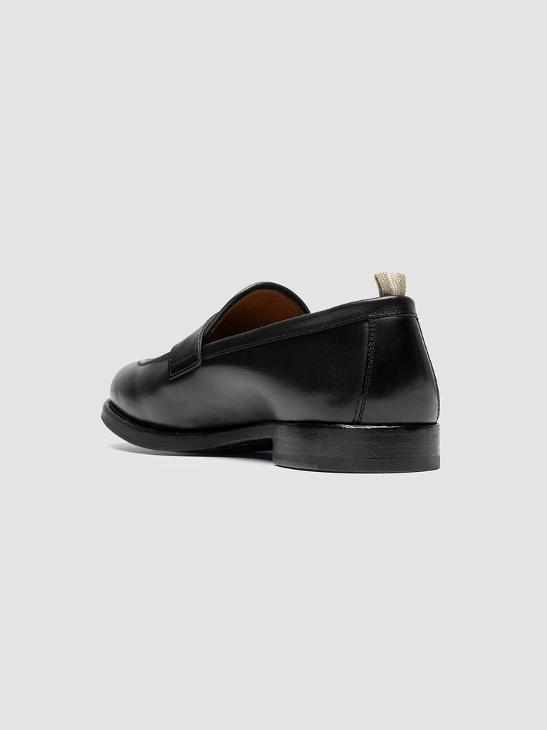 IVIES 001 - Black Leather Penny Loafers