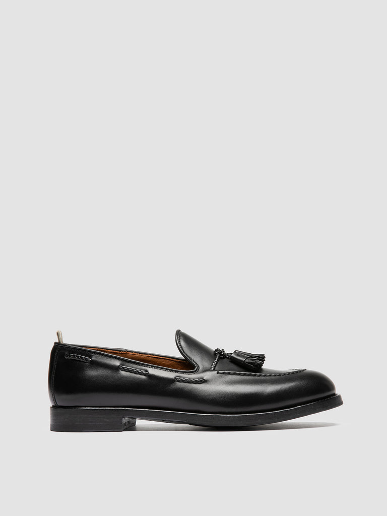 IVIES 002 - Black Leather Tassel Loafers