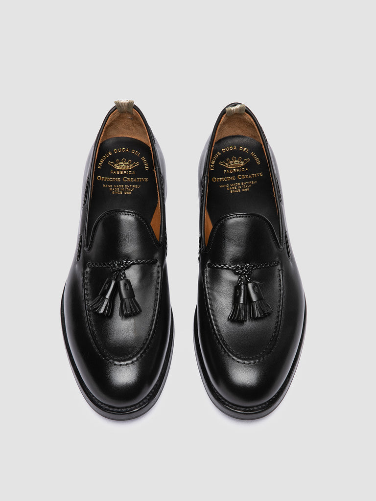 IVIES 002 - Black Leather Tassel Loafers