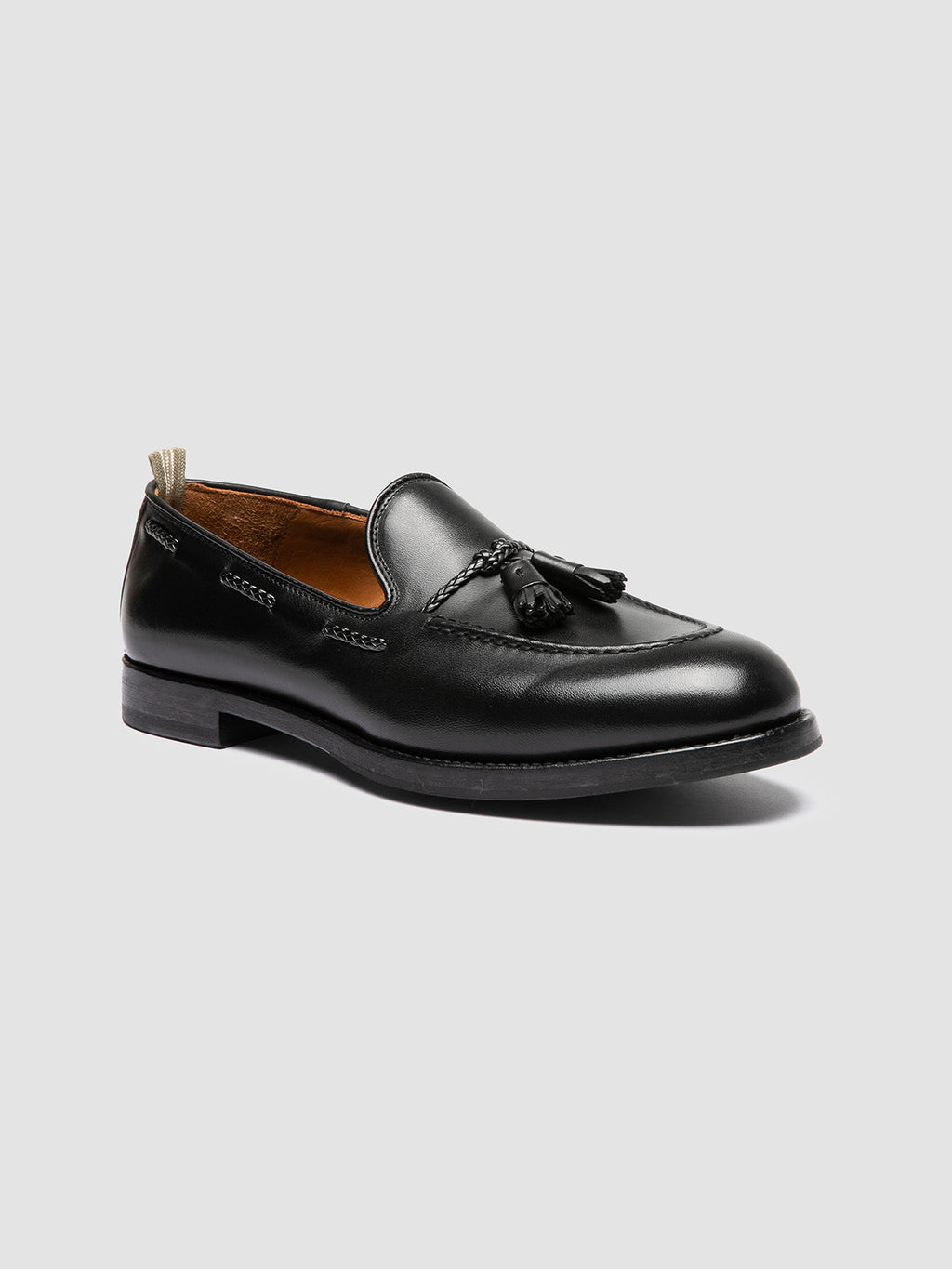 IVIES 002 - Black Leather Tassel Loafers