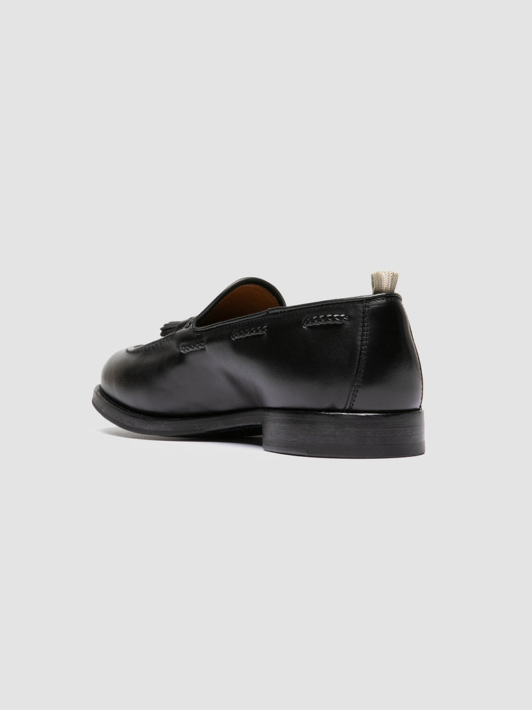 IVIES 002 - Black Leather Tassel Loafers