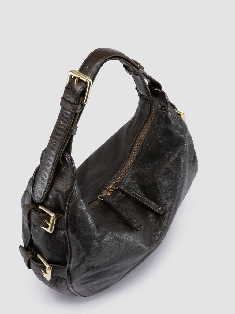 JULIE 016 - Green Leather Shoulder Bag