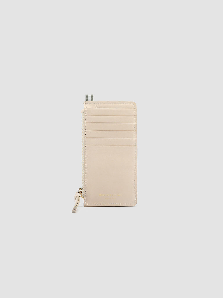 JULIET 103 - White Woven Leather card holder