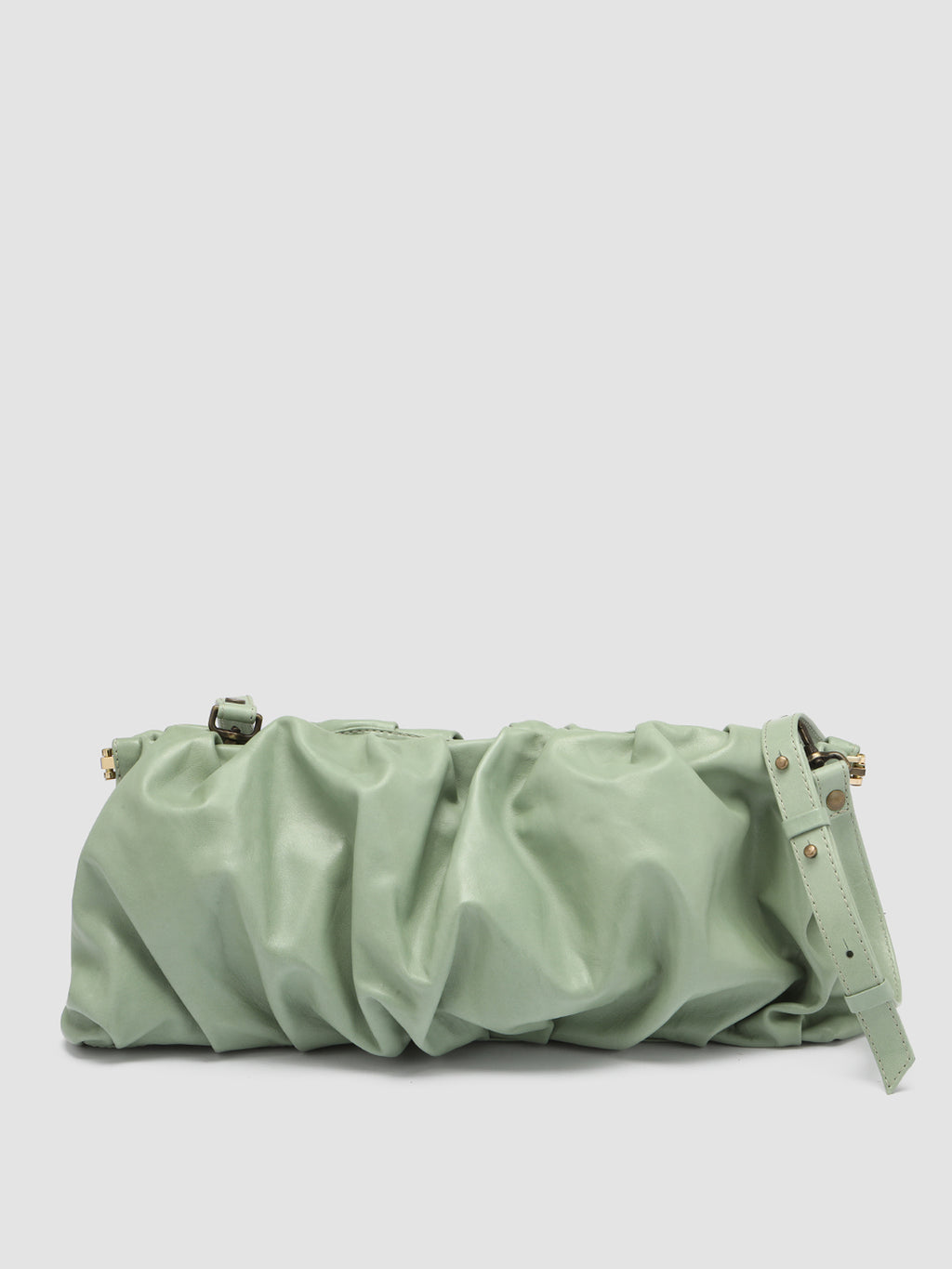 BOLINA 028 - Green Leather Clutch Bag