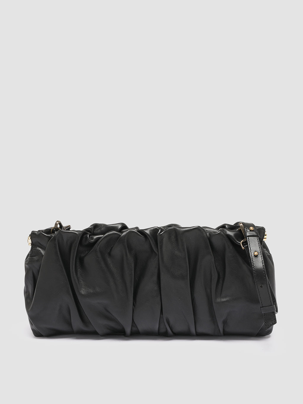 BOLINA 028 - Black Leather Clutch Bag