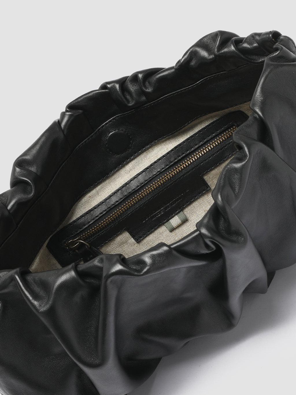 BOLINA 028 - Black Leather Clutch Bag