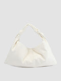 BOLINA 029 - White Leather Hobo Bag