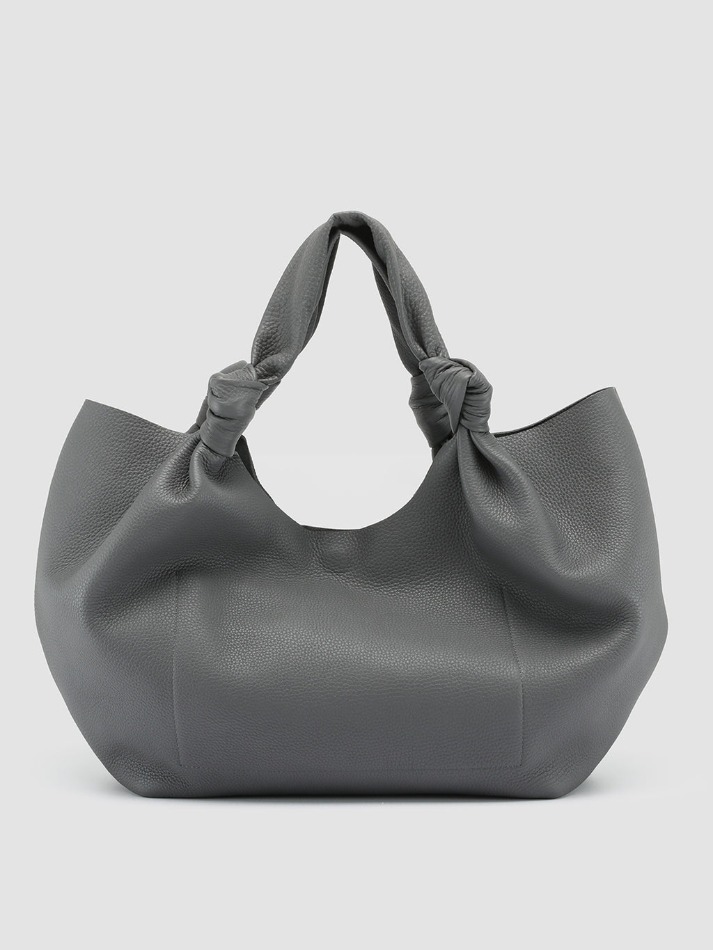 BOLINA 16 - Grey Leather Hobo Bag