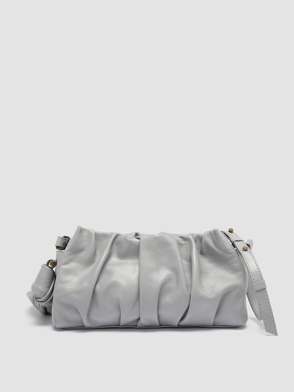 BOLINA 24 - Grey Leather Clutch Bag