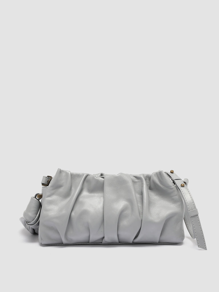 BOLINA 24 - Grey Leather Clutch Bag